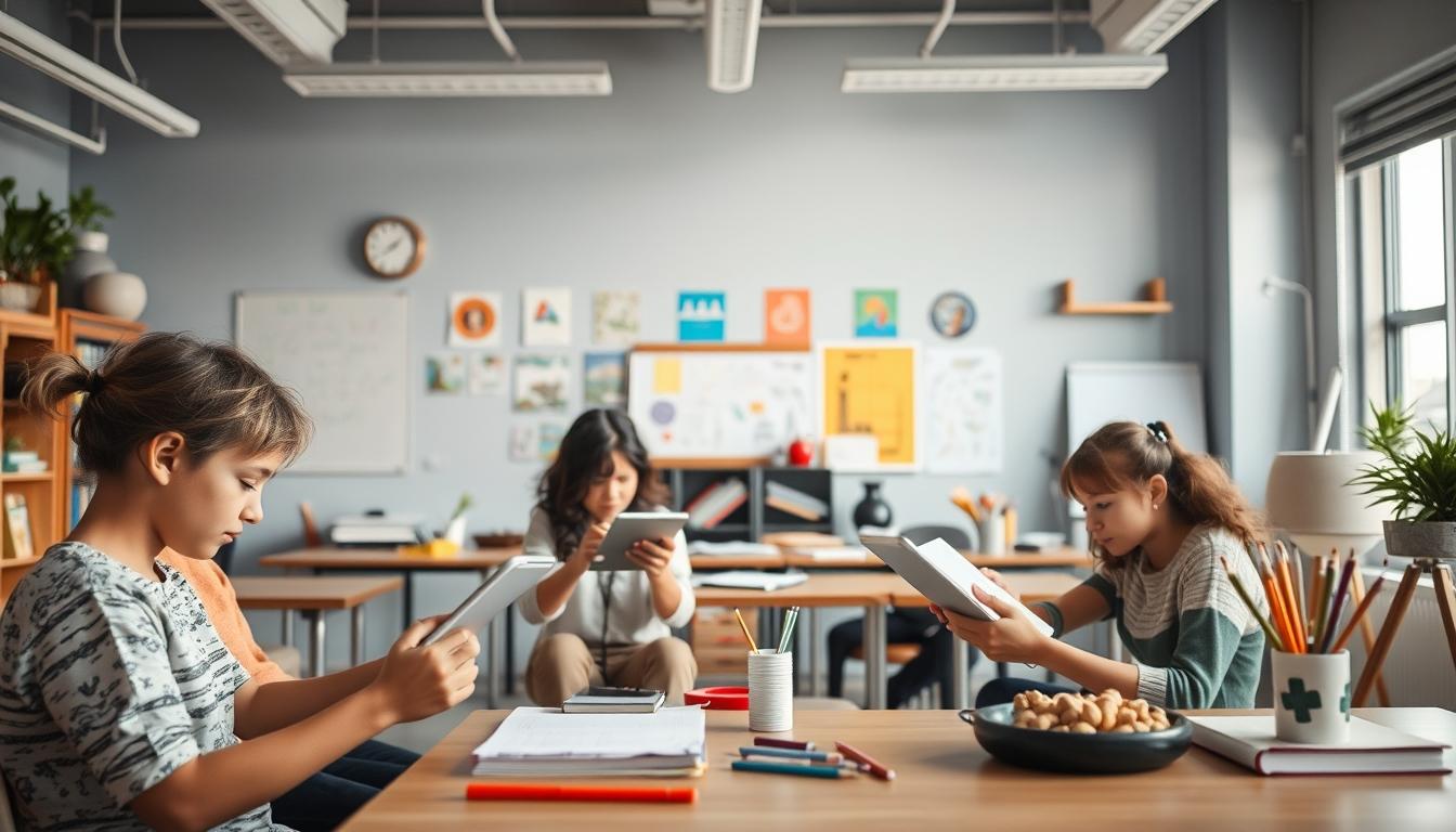 Students and educational resources in a modern learning environment